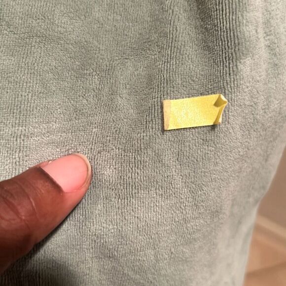 Suzi Kondi Women's S Oversized Velour Crewneck Sweatshirt Green (Cotswold) Comfy - Picture 7 of 11